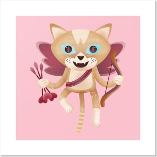 Cupid Cat Posters and Art